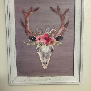 Floral Deer Skull Wall Art